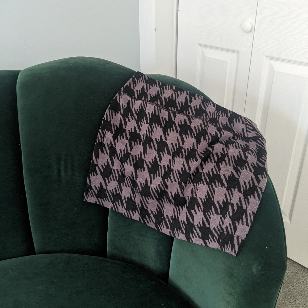 Y2K Academia Forever 21 Houndstooth Mini Skirt- Vintage | Medium